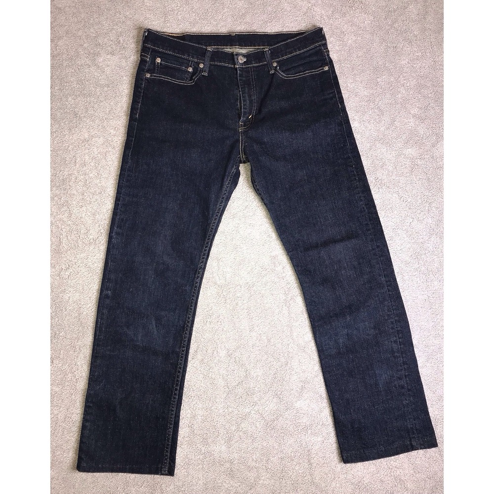 LEVI STRAUSS Men 513 Slim Straight Stretch Denim Jeans 32x30 Blue (32x26.5)